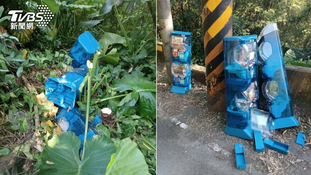 搬走扭蛋機但拆開沒錢 3賊爆氣將機台「棄屍」山區