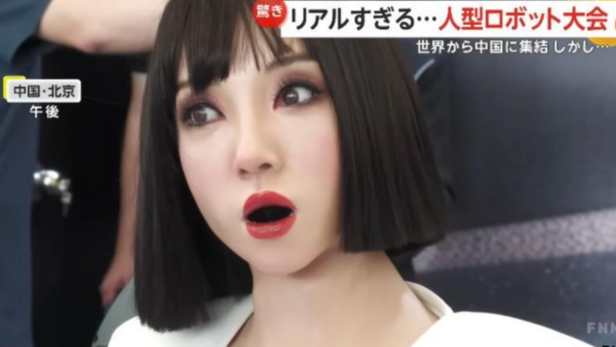 中國開發女性機器人。(圖/富士新聞網)