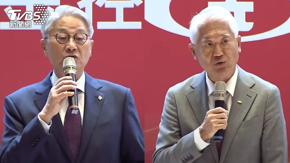 台新金控、新光金控董事長說明。(圖/TVBS)