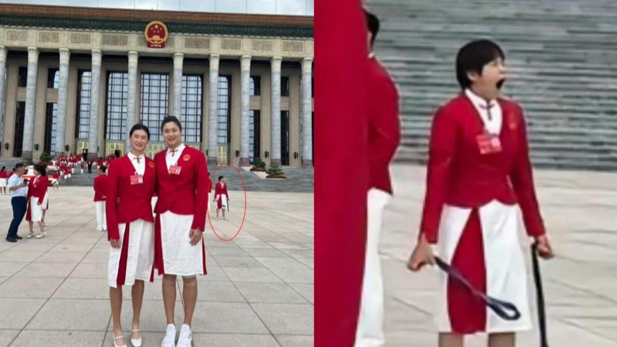 全紅嬋打哈欠被拍到。（圖／翻攝自微博）