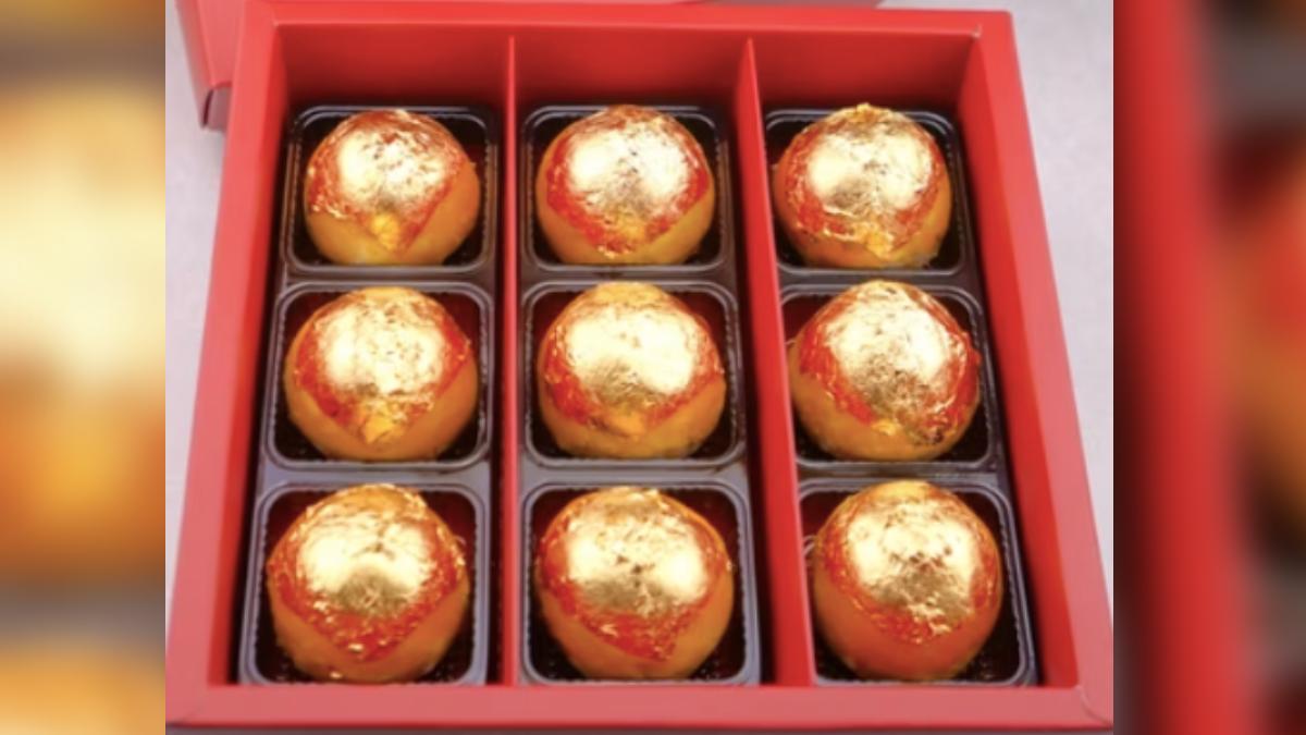 板橋這間蛋黃酥金箔整片貼 1顆486元「比陳耀訓貴近4倍」