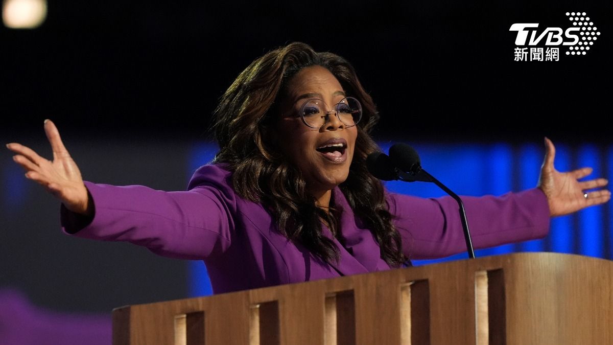 脫口秀天后歐普拉(Oprah Winfrey)搶盡鋒頭。(圖/達志影像美聯社)