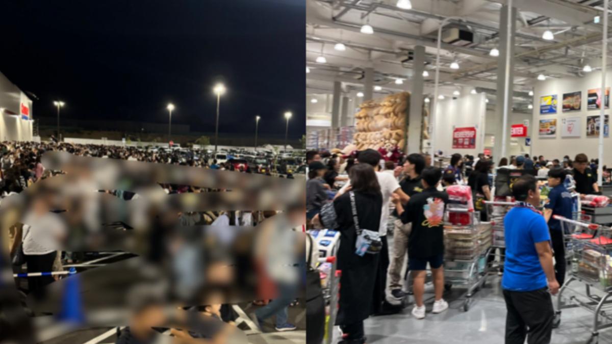 沖繩好市多開幕首日!天還沒亮就排隊大塞車 業者提前於四點半營業
