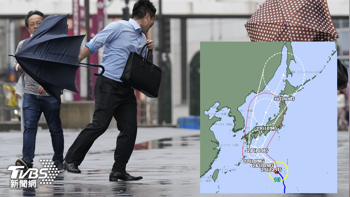 珊珊颱風預備大迴轉！下週「由南向北」橫掃日本　劇烈風雨恐影響航班