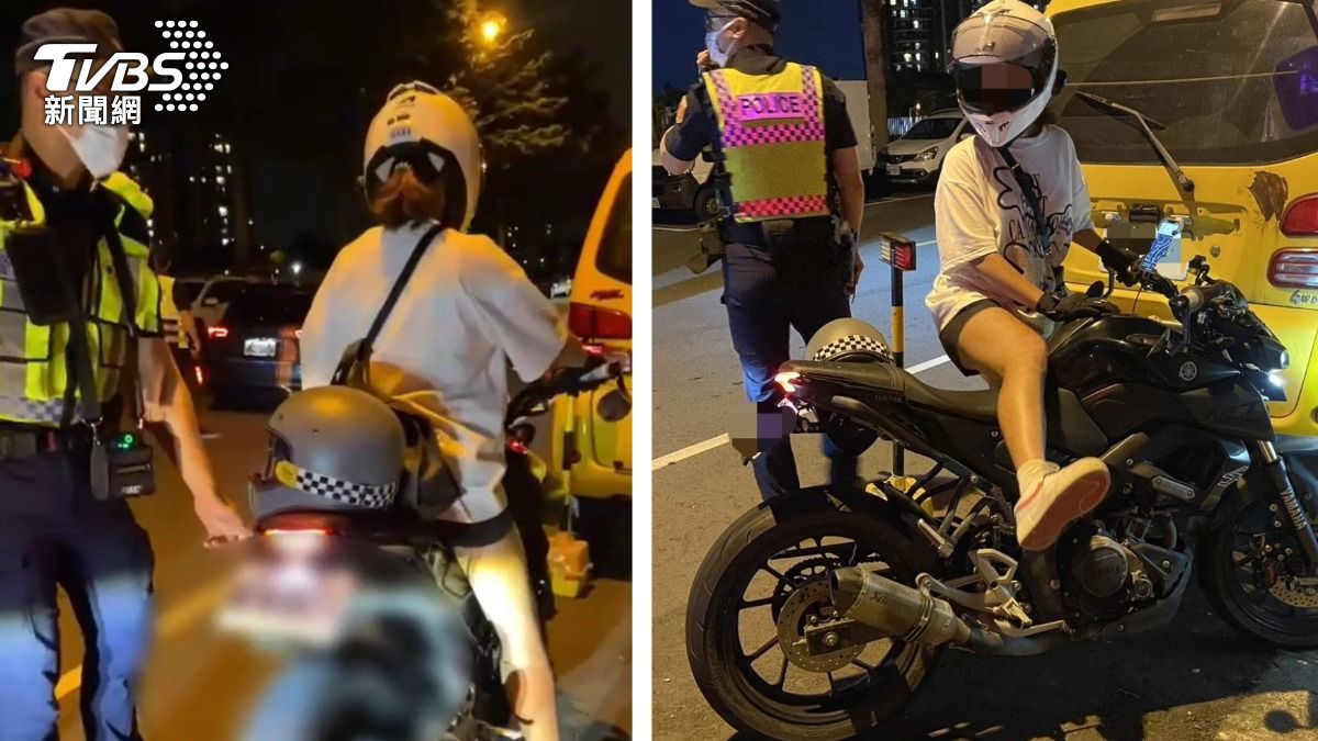 想當改管猴?短褲妹騎檔車引擎震耳欲聾 挨罰1800元