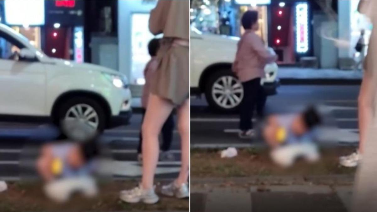 韓國網友先前才傳出有陸客放任孩子在濟州路邊公然脫下褲子排便。（圖／翻攝自YouTube@연합뉴스TV）