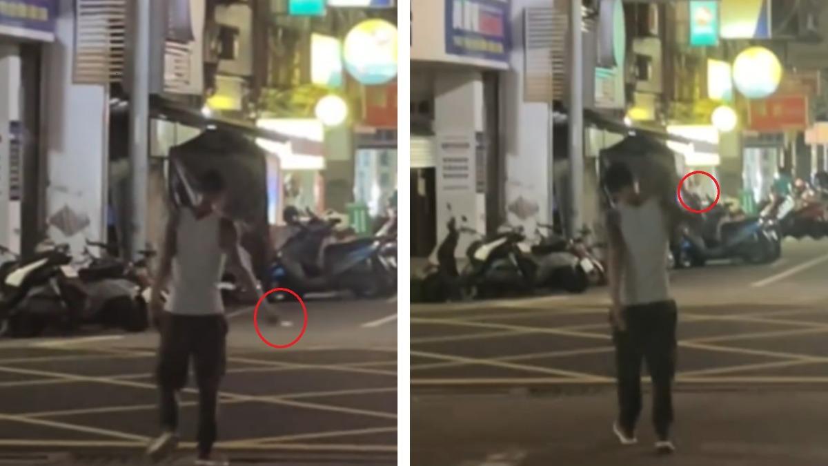 吊嘎男竹南火車站揮舞「蝴蝶刀」 家長帶小孩目擊嚇壞
