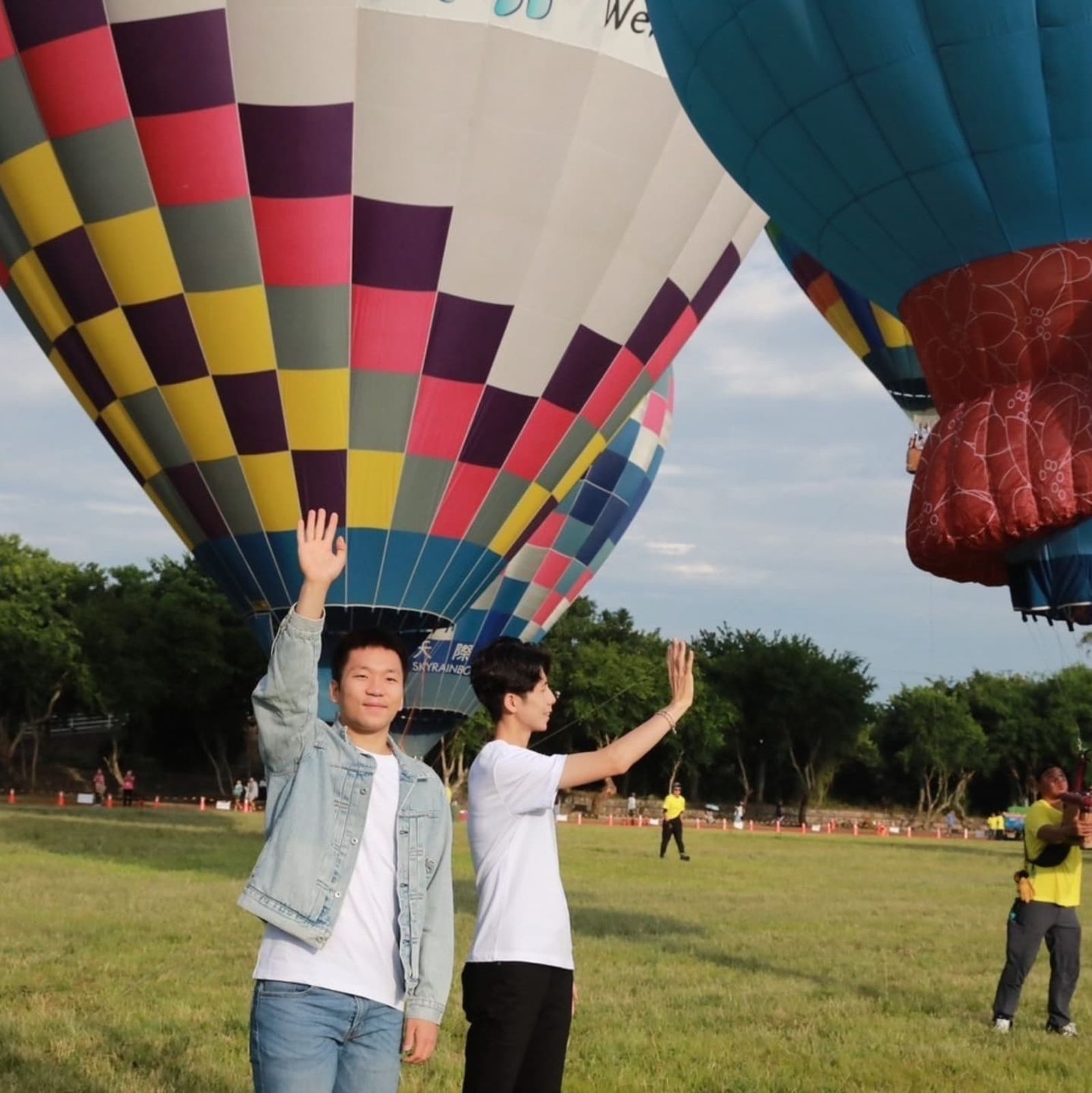 李洋和林郁婷到台中搭熱氣球。(翻攝李洋IG)