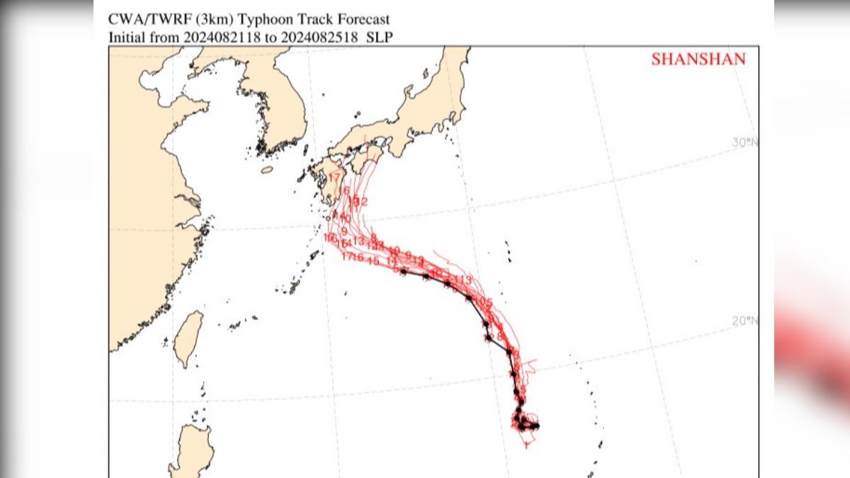天氣/珊珊颱風「把日本氣象廳搞瘋」 專家:影響時間恐拉長