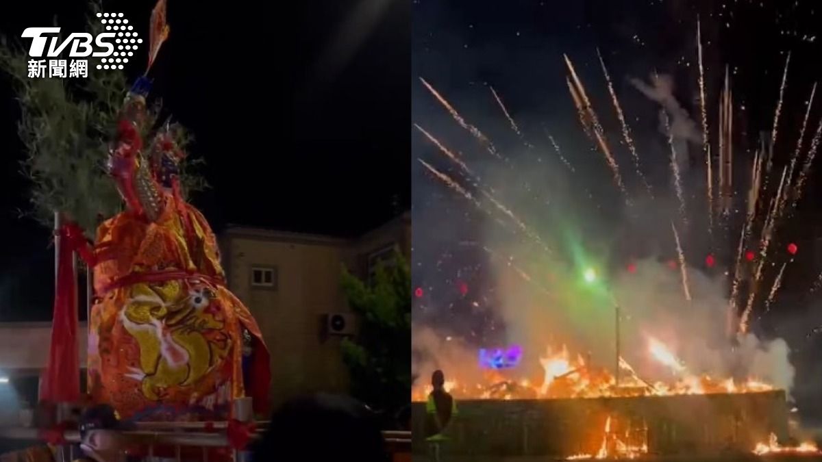 民雄大士爺祭爆意外！煙花「低空膛炸」焰火四竄　信眾驚逃畫面曝