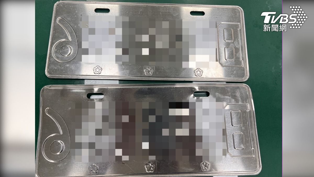 張男為了躲避追查購買變造車牌。(圖/TVBS)
