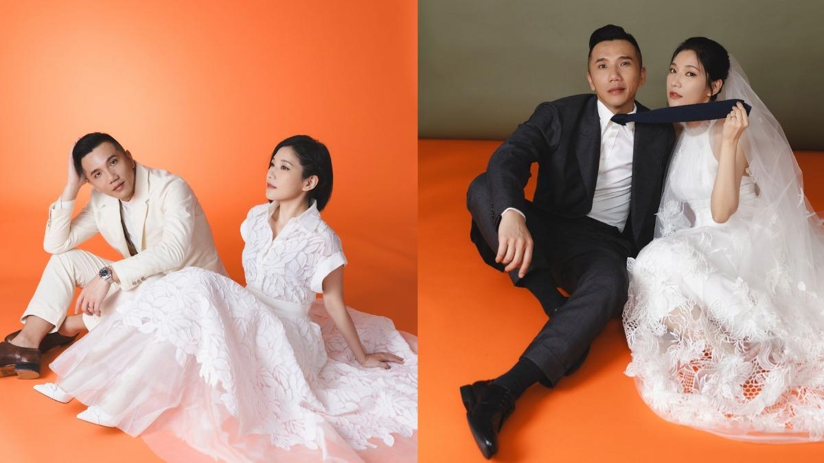 Sandra曬和老公的婚紗照。(圖/翻攝自Sandra IG)