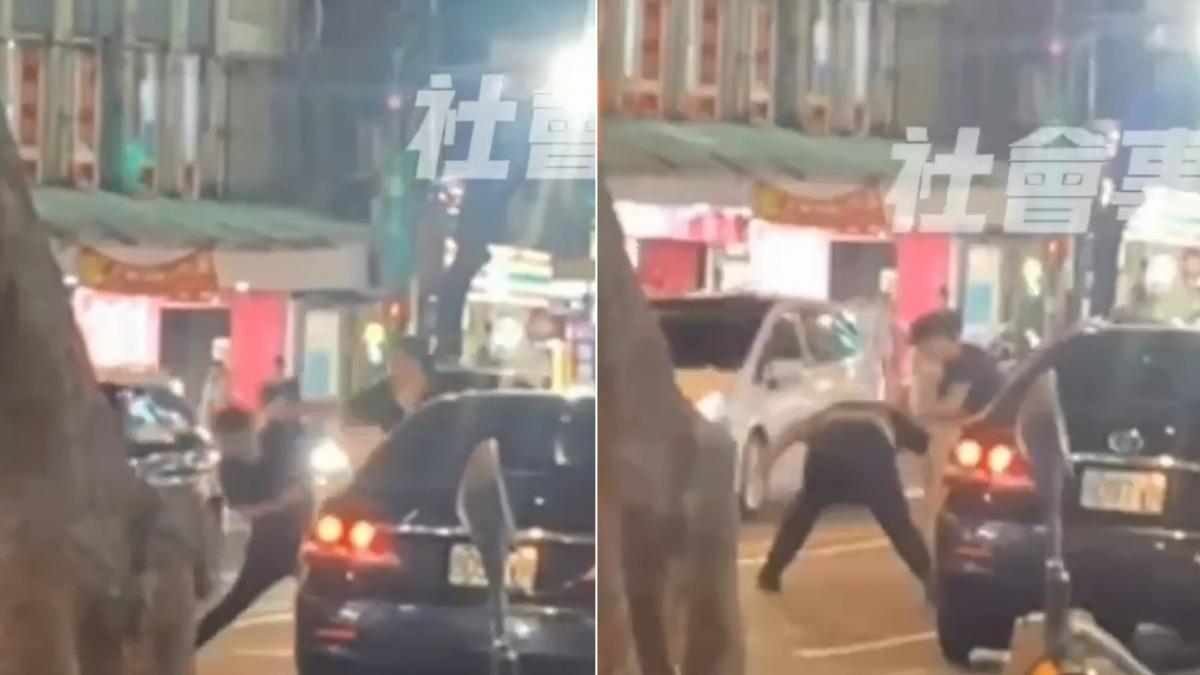 綠燈還不走!小黃司機被按喇叭暴怒 2人永和街頭格鬥