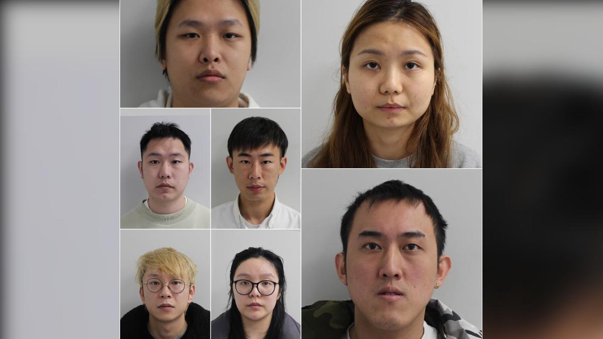 7名從事地下匯兌的中國嫌犯全部被逮捕起訴,面臨11個月至12年不等的刑期。(圖/翻攝自倫敦警察廳)