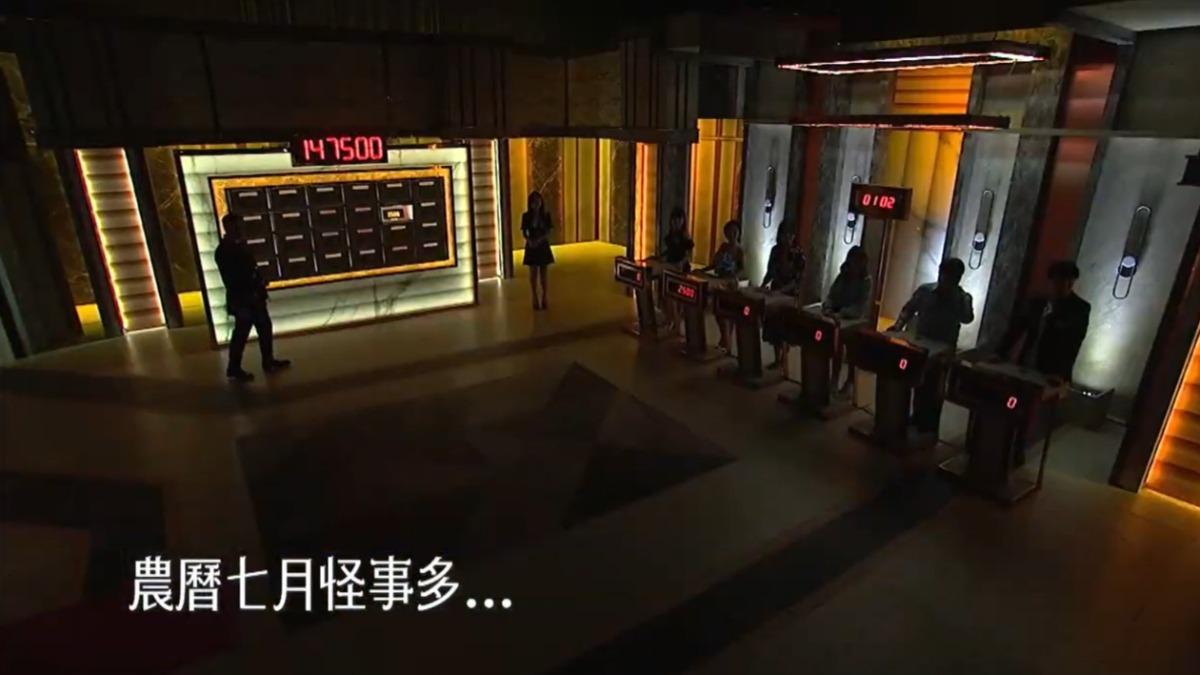 曾國城和蔡尚樺日前錄影,棚內燈突然熄滅。(圖/東森提供)
