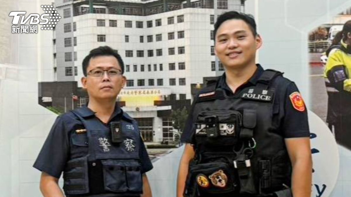 玉成派出所巡佐王耀濱、警員黃建樺見婦人對詐團話術深信不疑,直接致電北檢打臉詐團。(圖/TVBS)