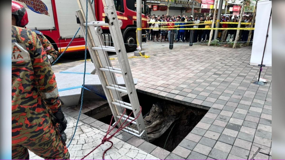 搜救隊30日凌晨利用攝影機在下水道搜尋時，疑似看到這名女遊客漂浮在排水道裡的身影。（圖／翻攝自Facebook@中國報）