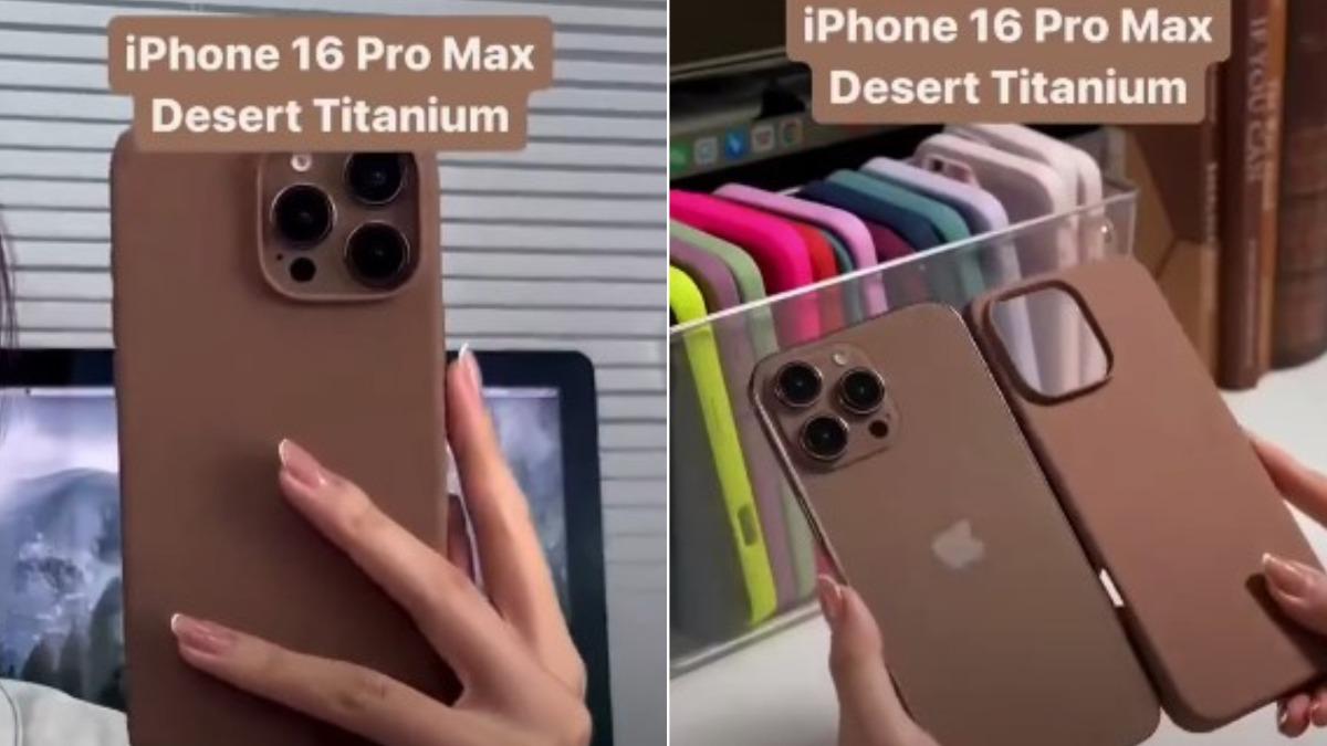 據傳「沙漠鈦金」也可能是iPhone 16 Pro Max獨有的配色。（圖／翻攝自YouTube@TechBoiler）