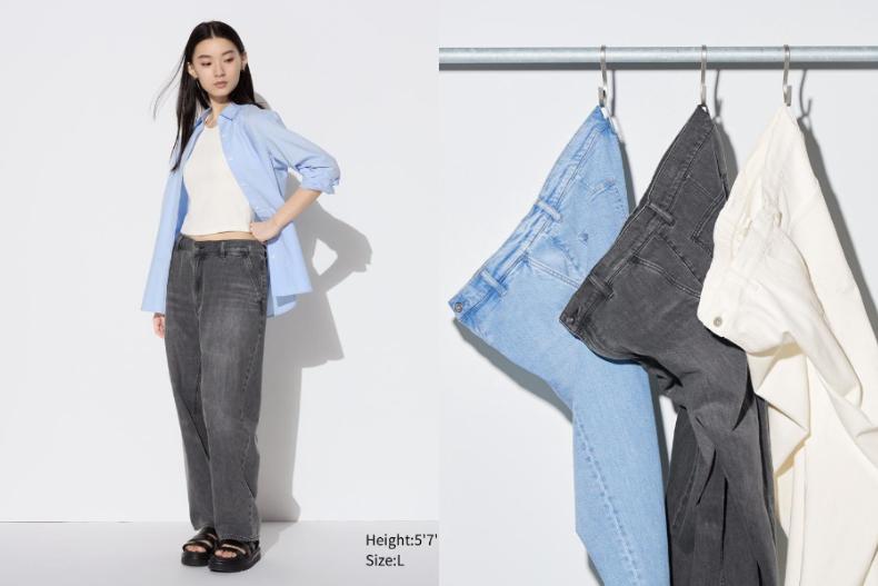 UNIQLO新品錐形九分牛仔褲,連店員都大讚。(圖/翻攝自UNIQLO官網)