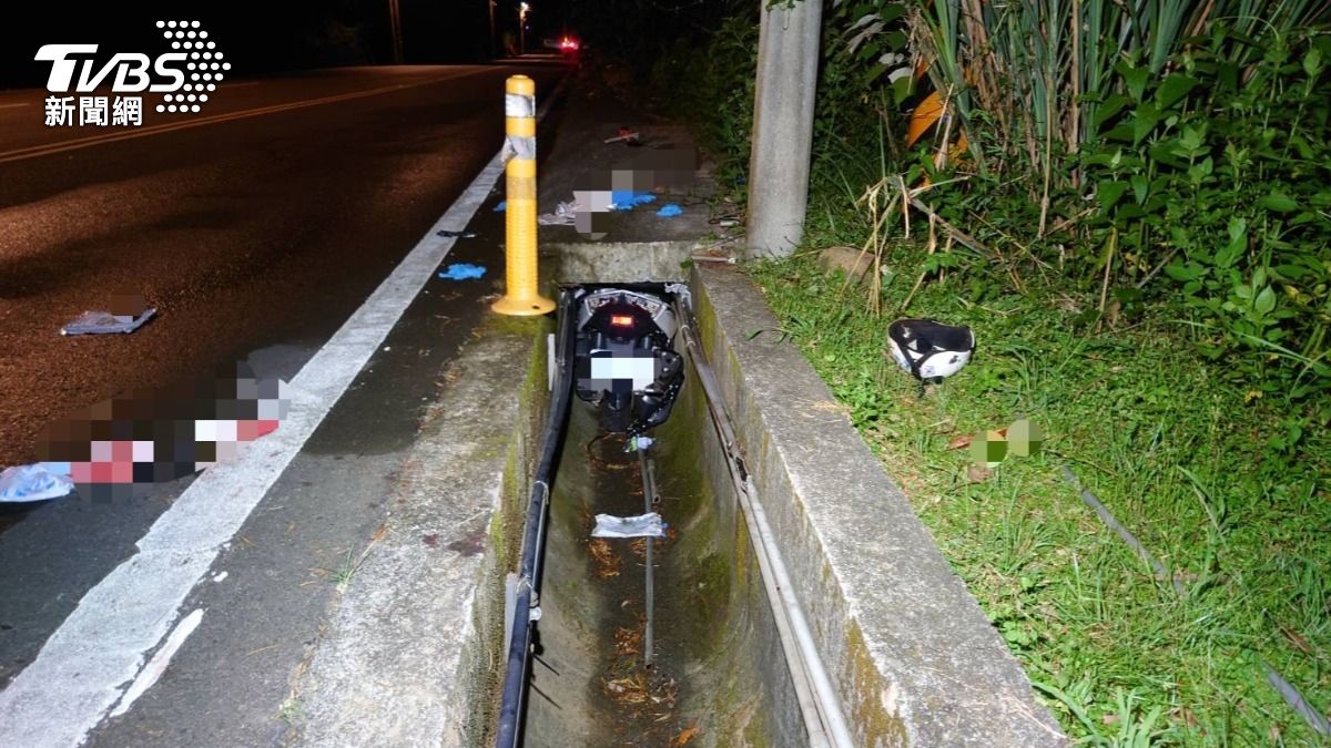 苗栗暗夜奪命自撞!男衝排水溝「機車卡涵洞」 頭胸重創慘死