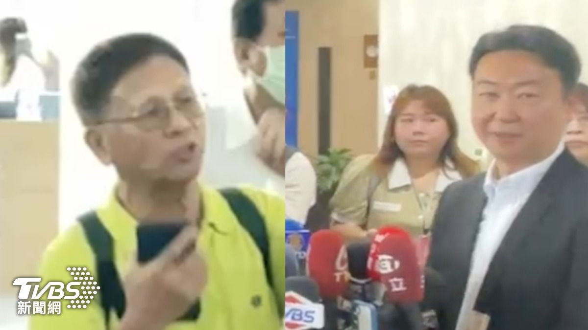 受訪突有男子闖入狂罵，交通部長陳世凱尬笑。（圖／陳昫蓁攝）