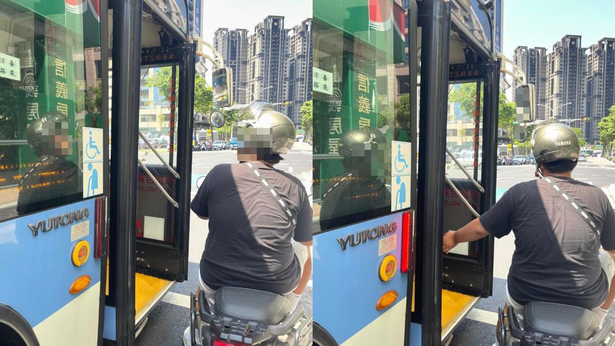 超暖公車司機!憂機車族等紅燈中暑 開車門「分享冷氣」獲4萬人狂讚
