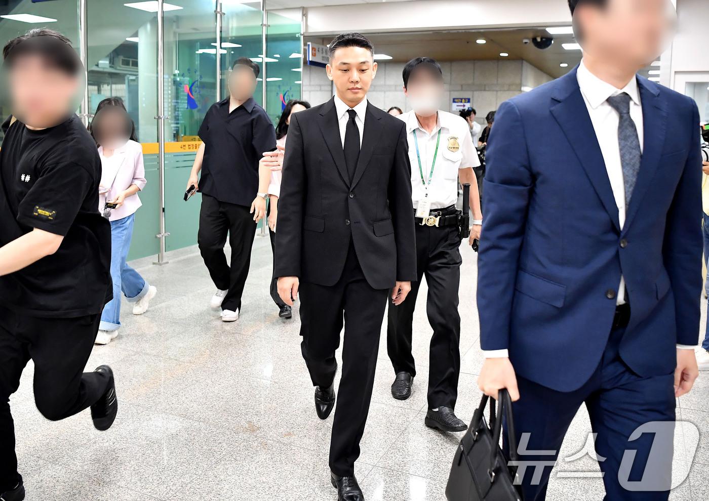 劉亞仁今天出庭接受一審宣判。（圖／news1提供）