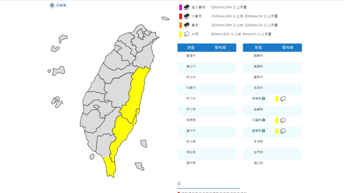 天氣/摩羯接近強颱邊緣!3縣市大雨特報 午後南部留意雷雨