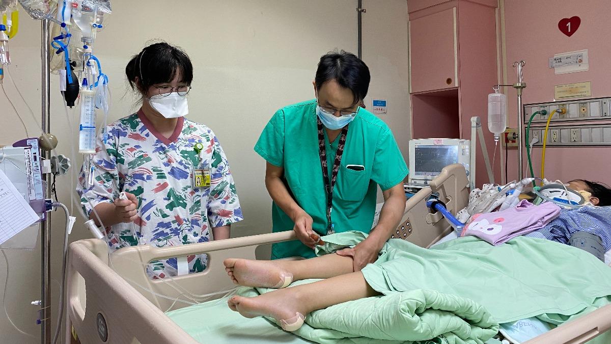 陳家姊姊曾恢復意識，但5月初昏迷指數再度從11降為3。（圖／秀傳醫院提供）