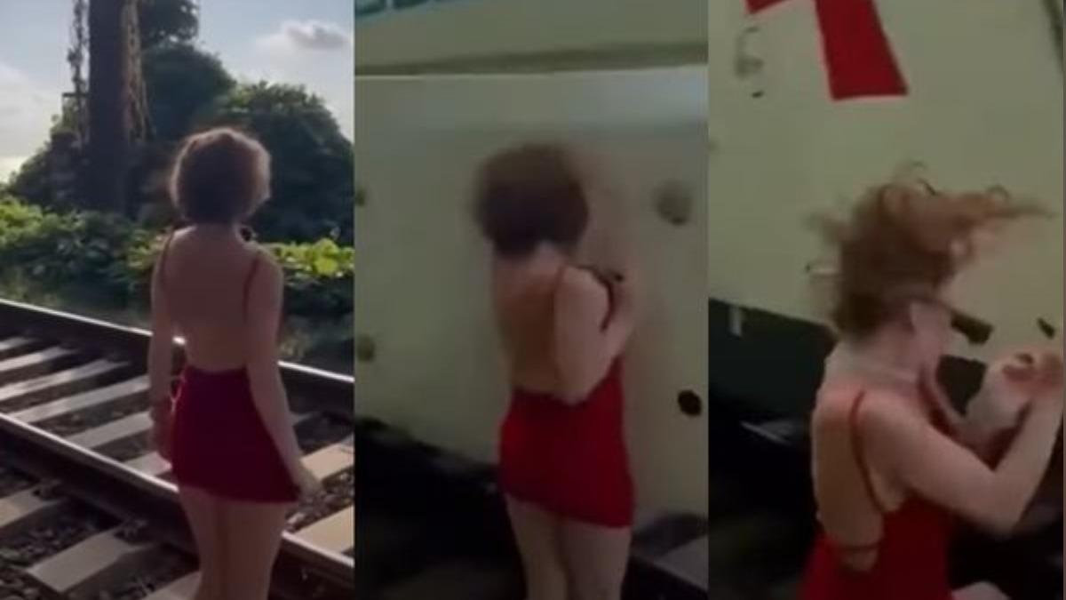 想拍辣照!網美鐵道旁擺Pose 下秒「被火車撞飛」畫面瘋傳