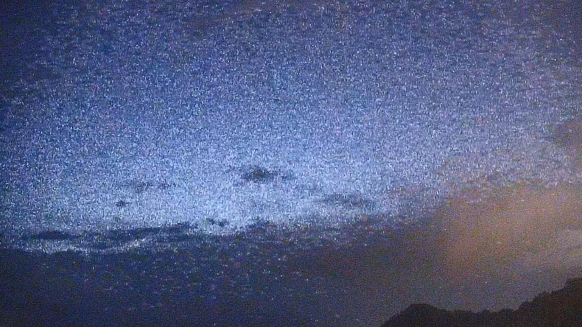 網友分享阿里山上鏡頭也拍到發光畫面。(圖/翻攝自阿里山國家風景區管理處YT)