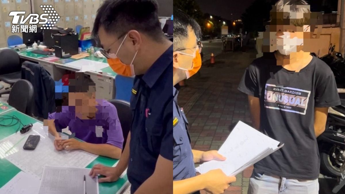 無聊揪夜衝炸街!台中7屁孩「口罩擋車牌」 被逮秒站好