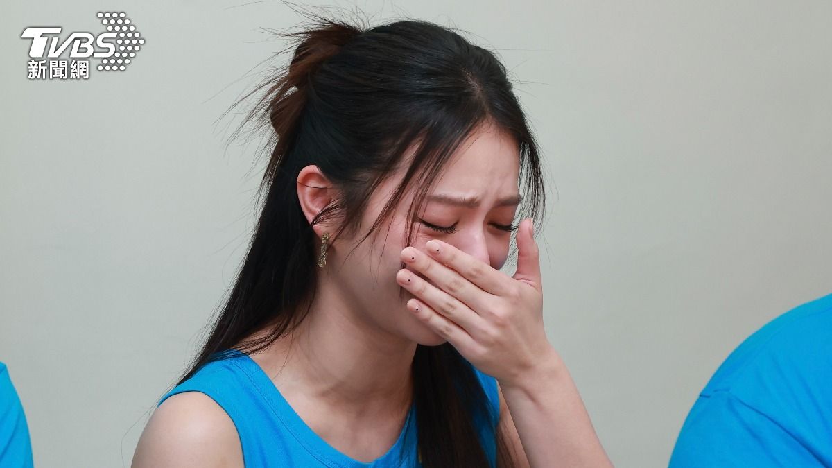 宋芸樺受金士傑肯定感動落淚。(圖/黃城碩攝)