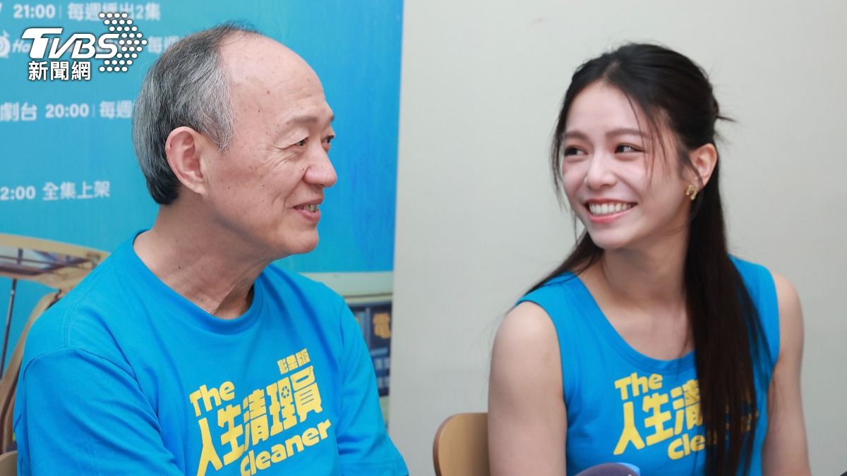 宋芸樺戲外當金士傑(左)是「爸爸」。(圖/黃城碩攝)