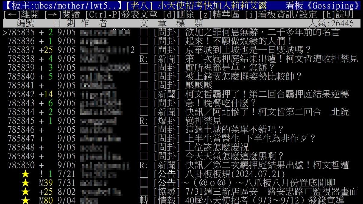 八卦板大量討論。(圖/翻攝自PTT,下同)