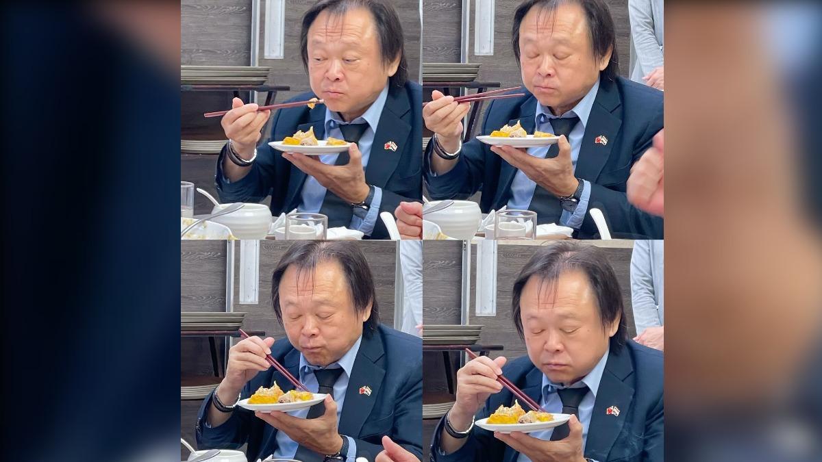 王世堅在社群平台貼出吃飯照。(圖/翻攝自王世堅threads)