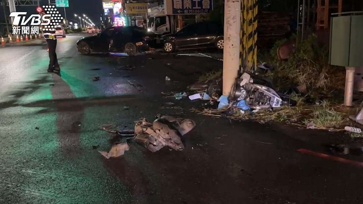 引擎彈飛!雲林BMW高速甩尾 女看護下班騎700米遭撞亡