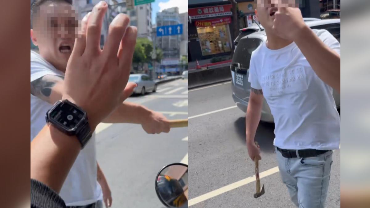 北市賓士哥「斧頭敲騎士」遭起底 自稱四海幫警列治平對象