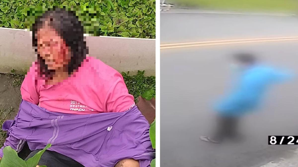 滿臉全血!鄰居不爽移車 婦人遭拖田裡暴打猛踹肋骨斷6根