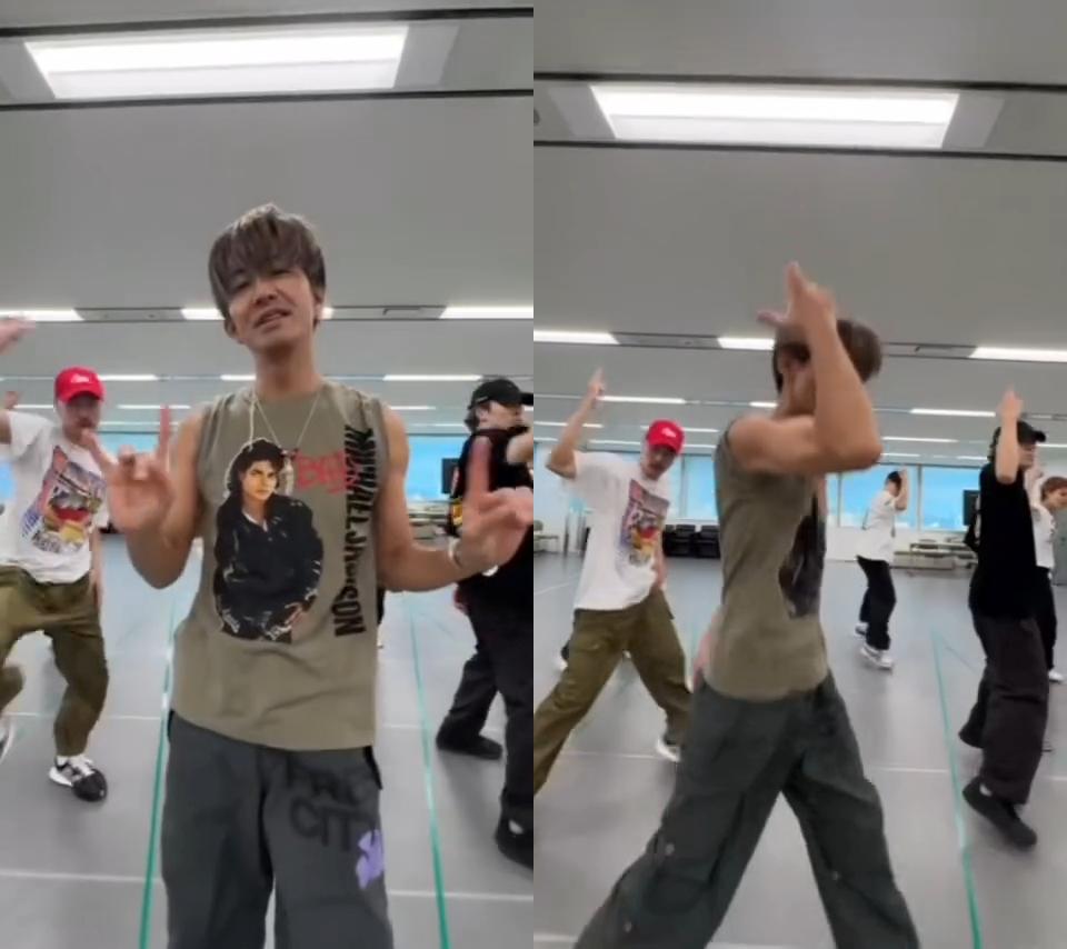 木村拓哉練舞的影片讓許多網友驚嘆他狀態絕佳。(圖/翻攝自victor_entertainment IG)