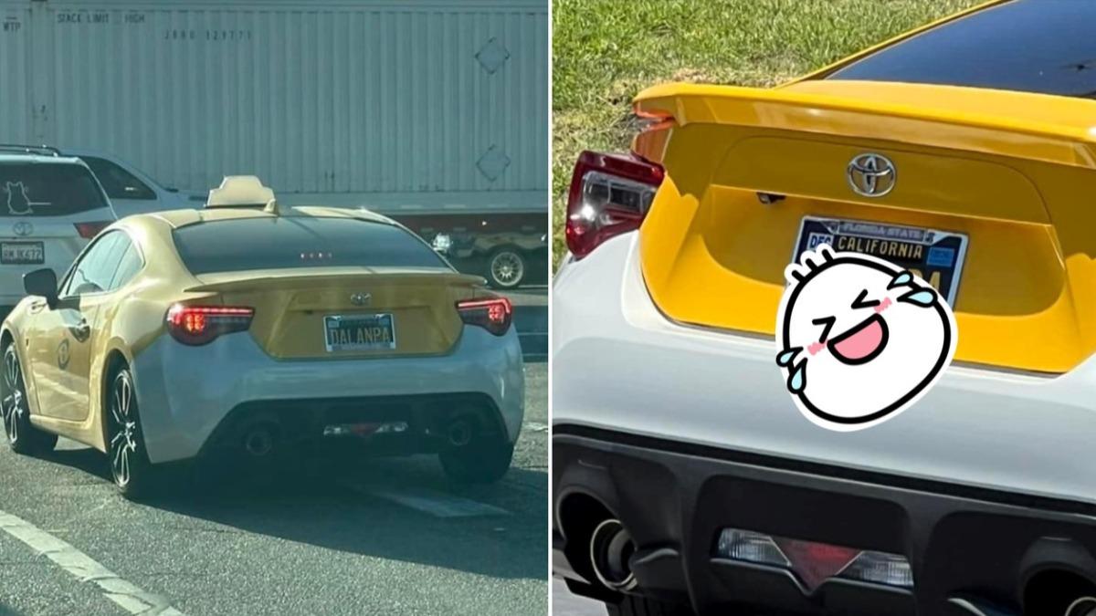 洛杉磯驚見「小黃」車牌用台語諧音哏 網笑:這一定台灣人