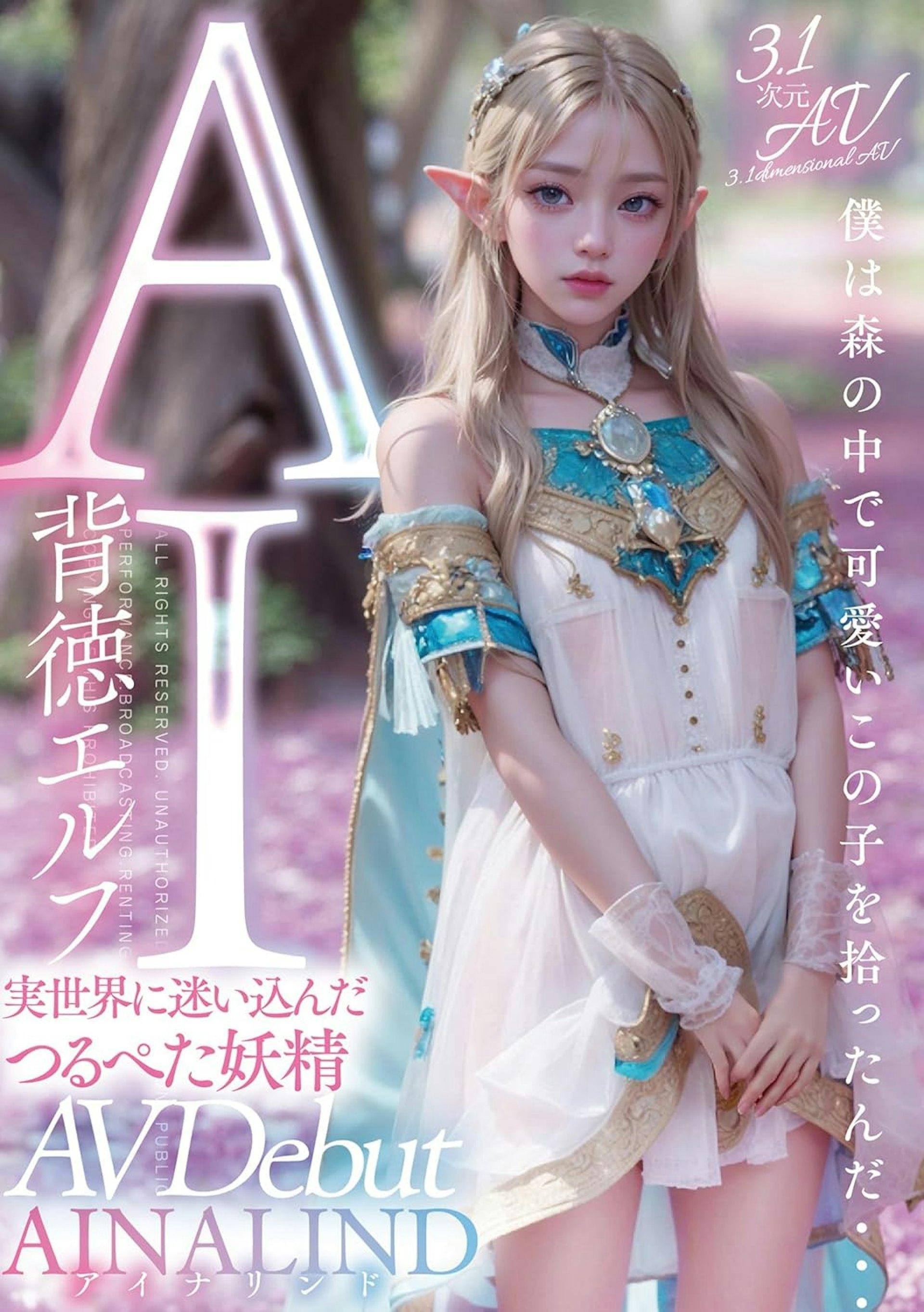 AI女優AINALIND。(圖/翻攝自X平台)