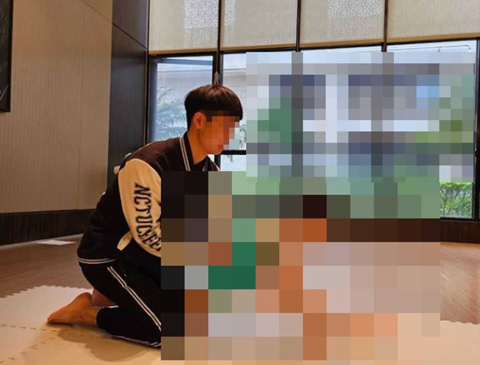 林男對體操教育有一套想法,時常po出教學照片。(圖/翻攝自林男IG)