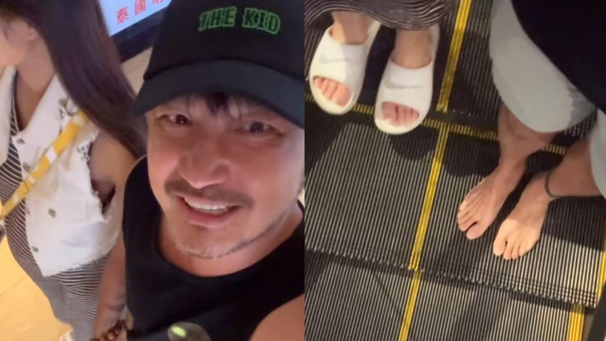 孕妻拖鞋突斷裂!KID「反射動作」狂被路人盯 粉絲讚爆:真男人