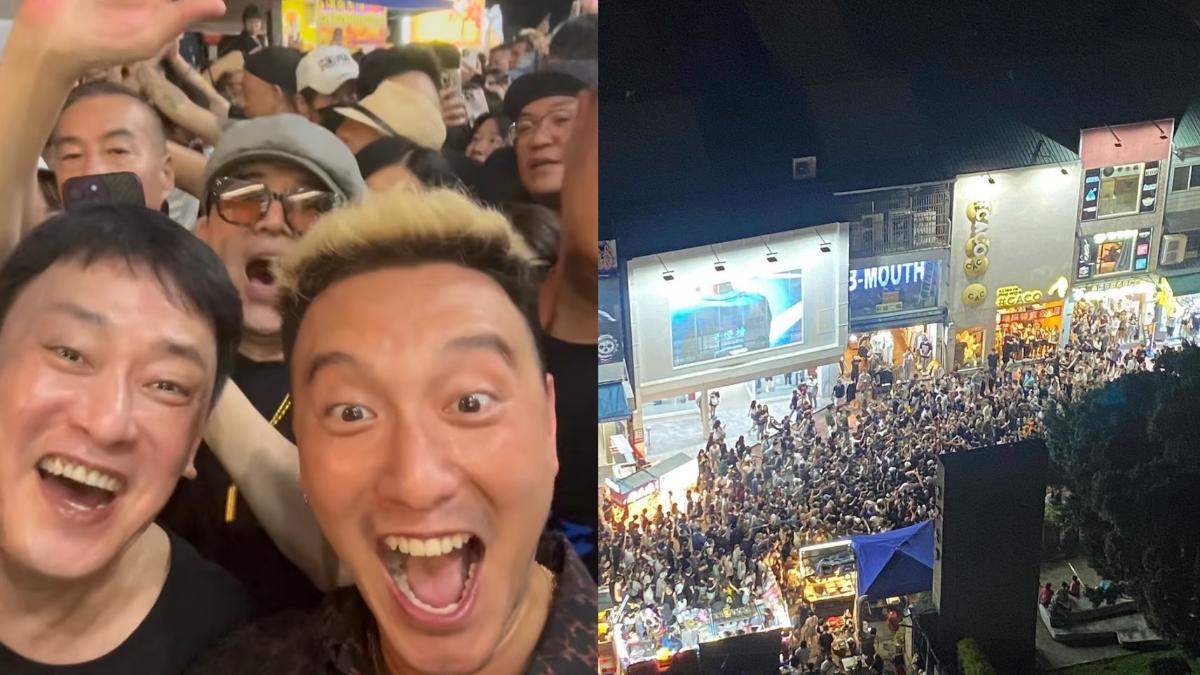 《角頭》陣容擠爆「逢甲夜市」! 王陽明嗨喊:有感受到台中的愛