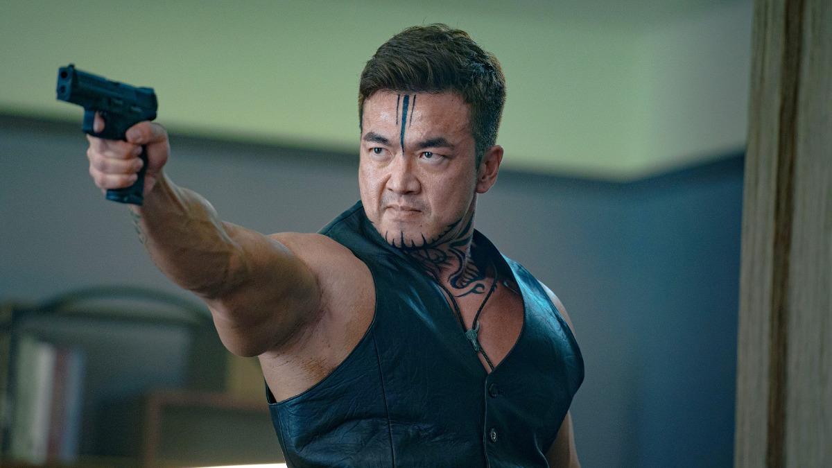 李沛旭在片中大秀健壯肌肉,被導演看好成為動作巨星。(圖/采昌提供)