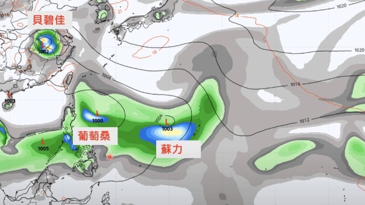 天氣/三颱共舞?貝碧佳生成 專家:下週這時恐有1至2個颱風