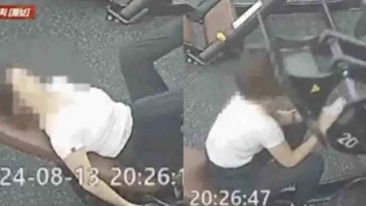 韓女健身滑手機出事!40公斤器材砸臉致腦震盪 店家1原因拒賠