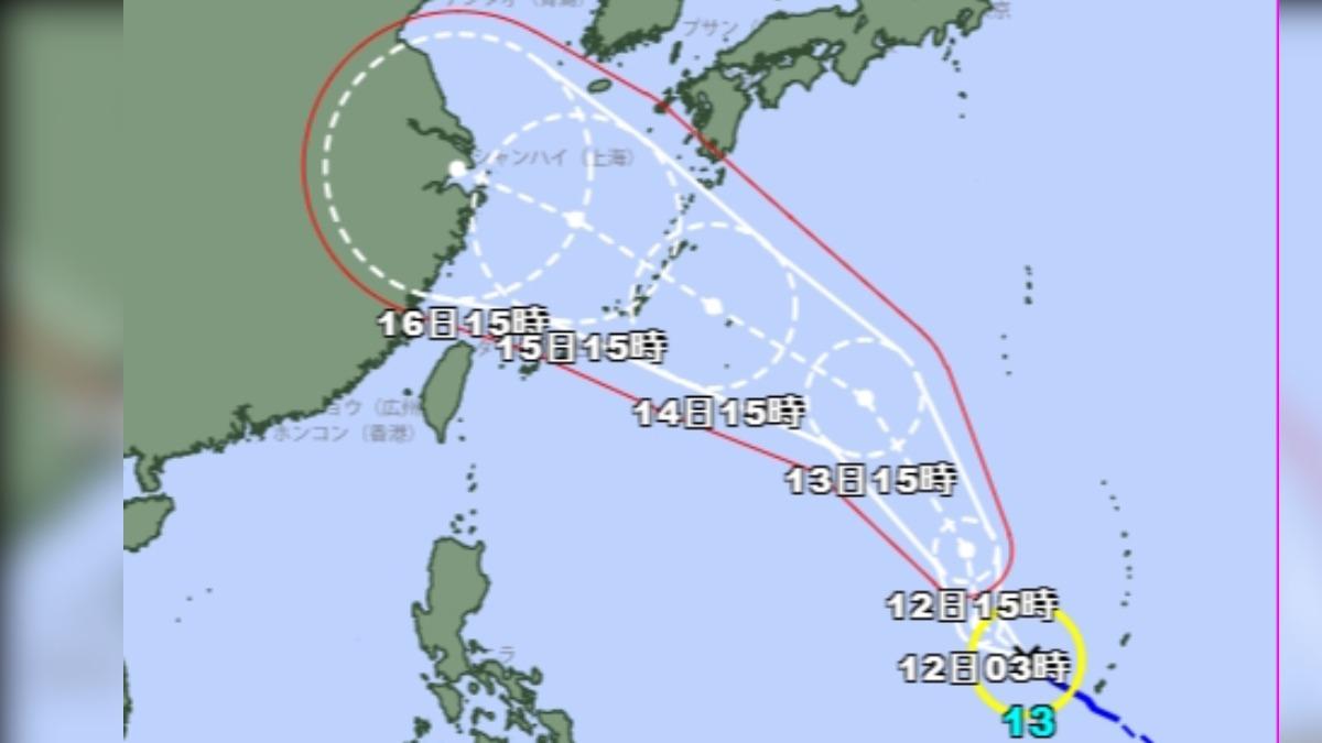 天氣/颱風貝碧佳增強中!日本氣象廳曝最新路徑 估週六起影響沖繩