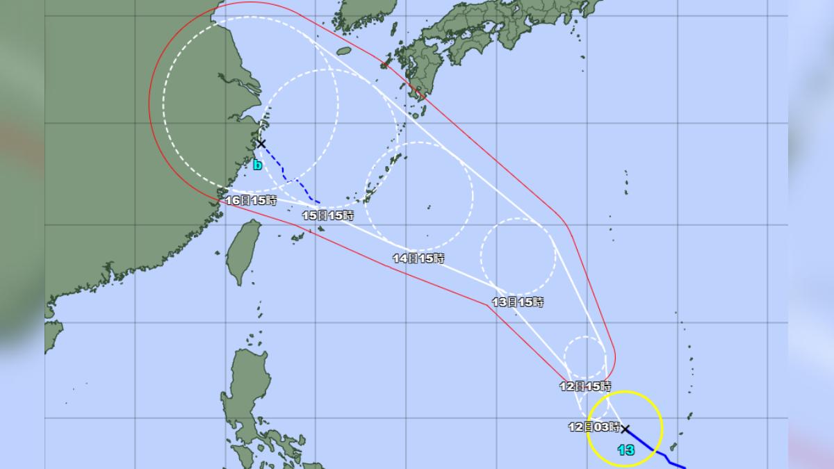 颱風貝碧佳生成，日本氣象廳最新路徑曝光。（圖／翻攝自日本氣象廳）